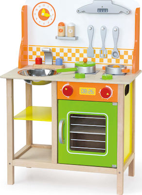 Viga Toys Bucătărie pentru Copii Fantastic Kitchen Παιδική Κουζίνα din Lemn pentru 3+ Ani 81 cm cm. 50957