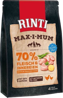 Rinti Max-i-Mum 12kg Trockenfutter ohne Getreide für erwachsene Hunde mit Huhn und Geflügel