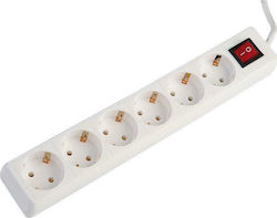 Eurolamp 6-Outlet Power Strip White