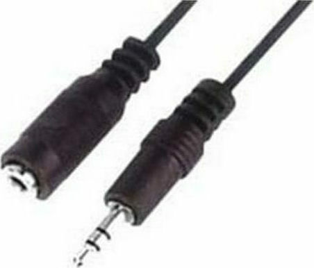 Lz Καλώδιο Ήχου 3.5mm male - 3.5mm female Μαύρο 1.5m 01.037.0169