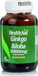 Health Aid Ginkgo Biloba 5000mg 30 capace