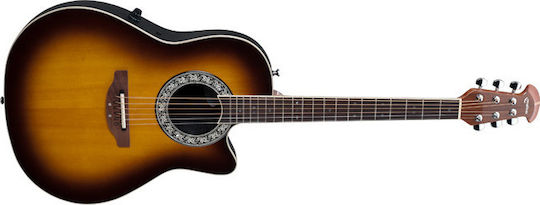 Ovation Semi-Akustik Gitarre VL 1771VL-1 Standard Balladeer Ausschnitt Sunburst