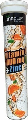 Ino Plus Vitamin C 1000mg & Zinc Vitamina pentru Energie & Întărirea Sistemului Imunitar 1000mg Portocaliu 20 file de ef