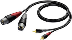 Procab CLA701/3 XLR male - RCA male 3m