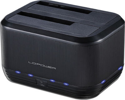 LC-Power Docking Station for 2 Hard Drives SATA 2.5" / 3.5" with Connection USB 3.0 (LC-DOCK-U3-III)