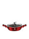 Berlinger Haus Metallic Line Shallow Pot made of Aluminum 2.3lt / 24cm Burgundy