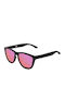 Hawkers Carbon Black Nebula One Sunglasses with Black Plastic Frame and Pink Mirror Lens