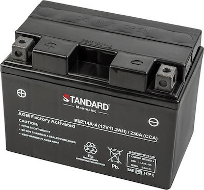 Standard Motorcycle Battery AGM 12V with 11.2Ah Capacity