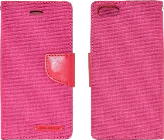 Mercury Canvas Diary Wallet Υφασμάτινο Ροζ (iPhone 6/6s)