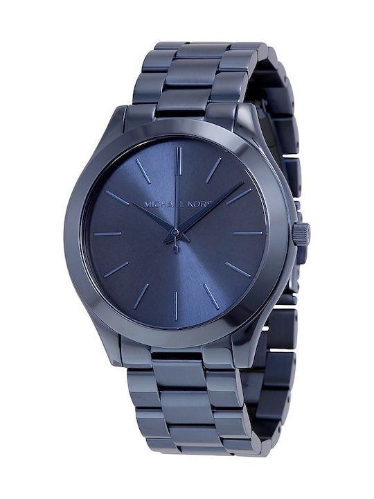 Michael Kors Runway Damen Uhr mit Blau Metallarmband
