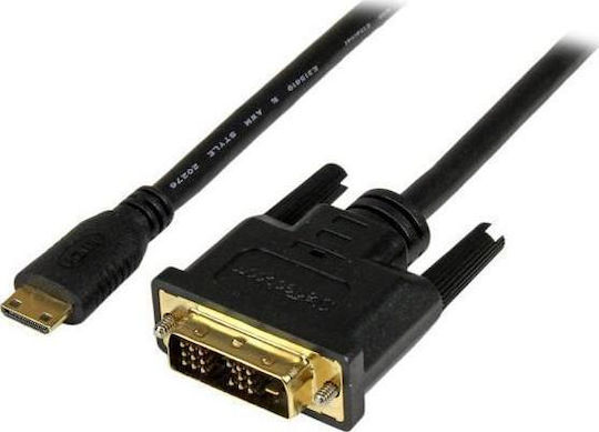 StarTech Кабел DVI-D мъжки - HDMI мъжки 1м Черен (HDCDVIMM1M)
