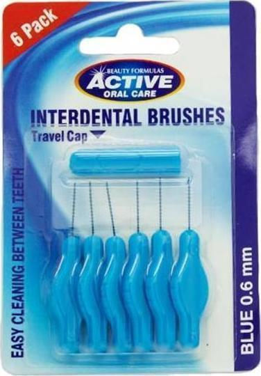 Active Oral Care Easy Cleaning Between Periuțe Interdentare 0.6mm Albastru 6buc