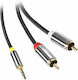 GoGEN GoGEN 3.5mm Male to RCA Male Audio Cable Black 1.5m with Gold Plated Terminals