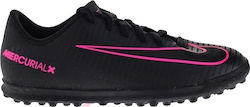 Nike Παιδικά Ποδοσφαιρικά Παπούτσια Mercurialx Vortex III με Σχάρα Μαύρα