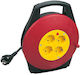 Eurolamp Closed Type Extension Reel Cord 3 x 1.5mm²/5m Red