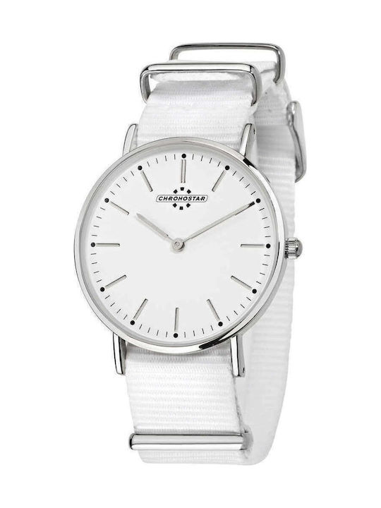 Chronostar Uhr mit Weiß Stoffarmband R3751252505