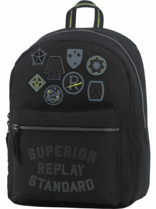 Graffiti Replay School Bag Backpack Elementary, Elementary in Black color