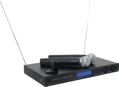 Omnitronic Wireless Dynamic Microphone VHF-450 Shock Mounted/Clip On Mounting Voice