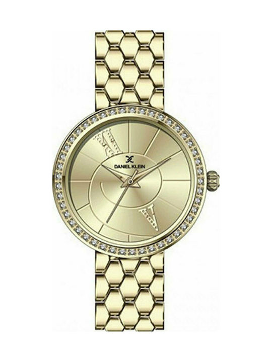 Daniel Klein Watch with Gold Metal Bracelet DK.1.11018-2