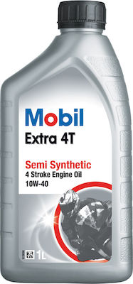 Mobil Extra 4T Synthetic Motorcycle Oil for Four-Stroke Engines 10W-40 1lt