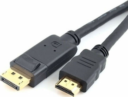 Кабел DisplayPort мъжки - HDMI мъжки 3м Черен (18274)