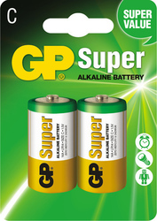GP Batteries Super Αλκαλικές Μπαταρίες C 1.5V 2τμχ