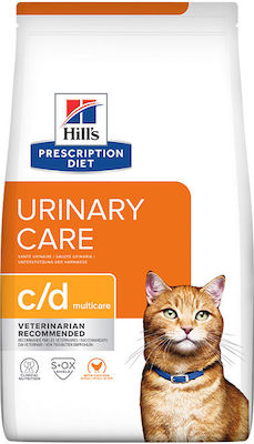 Hill's Prescription Diet Urinary Care c/d Multicare Trockenfutter für erwachsene Katzen mit empfindlichem Harnsystem mit Huhn 1.5kg