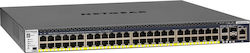 NetGear M4300-52G-POE+ 550W Gestionat L3 Switch cu 50 Porturi Gigabit (1Gbps) Ethernet și 2 Porturi SFP