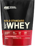 Optimum Nutrition Gold Standard 100% Whey Πρωτεΐνη Ορού Γάλακτος με Γεύση Delicious Strawberry 450gr