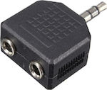 Powertech Converter 3.5mm male to 3.5mm 2x female 1pcs (CAB-J015)