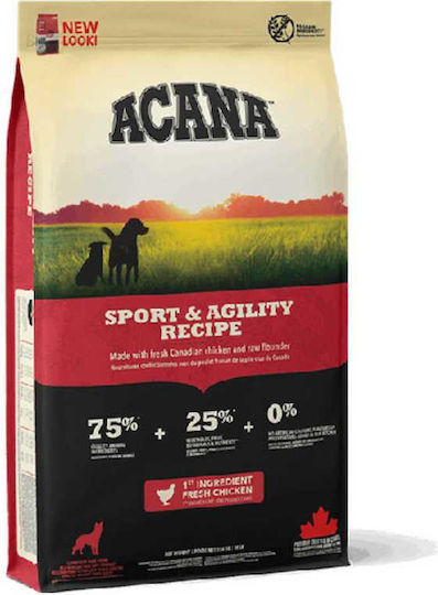 Acana Sport & Agility Recipe 17kg Ξηρά Τροφή Σκύλων χωρίς Σιτηρά με Πουλερικά