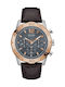 Guess Uhr Chronograph Batterie mit Braun Lederarmband