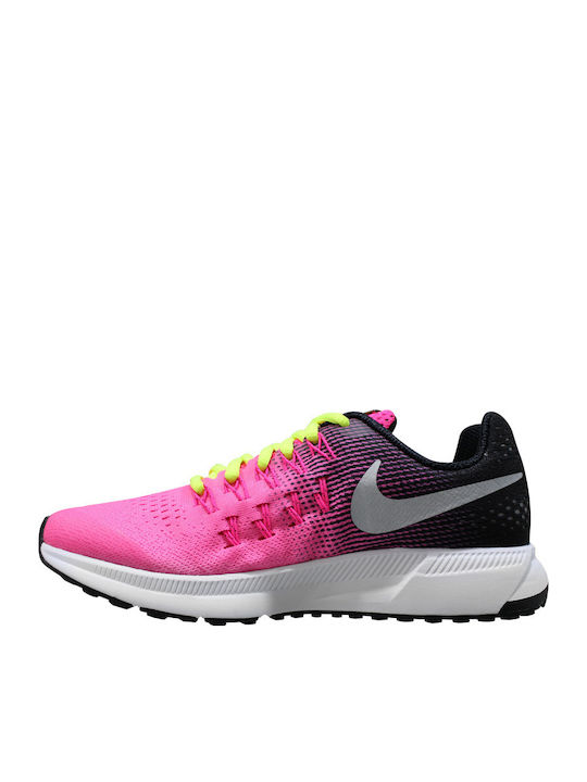 Pegasus Zoom Pegasus 33 GS Kids Sports Shoes Running with Laces Fuchsia