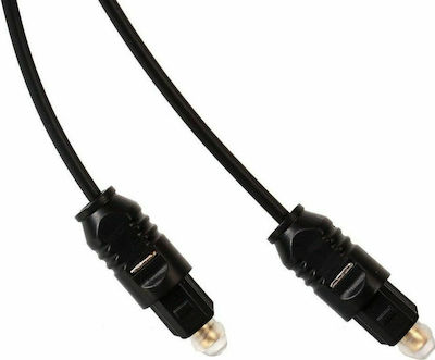 Powertech Optical Audio Cable TOS male - TOS male Μαύρο 2m (CAB-O002)