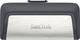 Sandisk Ultra Dual Drive 64GB USB 3.1 Stick cu conexiune USB-A & USB-C Alb