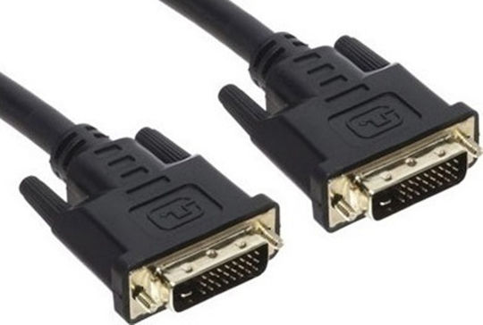 Powertech Кабел DVI-D мъжки - DVI-D мъжки 1.5м Черен (CAB-DVI003)