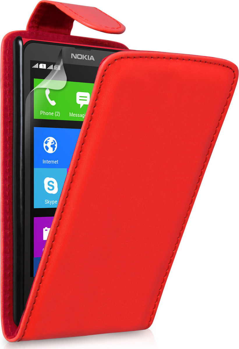 YouSave Accessories LeatherEffect Flip Case Red (Nokia X) Skroutz.gr