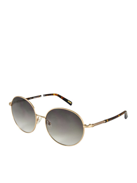 Gant Women's Sunglasses with Gold Metal Frame and Gray Gradient Lens GA8038 32P