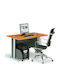 Professionelles Büro Basic Holz Grey / Cherry mit Metallbeinen 120x80x75cm