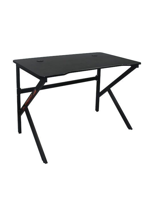 Steel Gaming Desk with Metal Legs Black L100xW60xH75cm