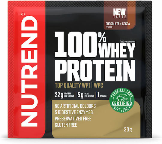 Nutrend 100% Whey Protein Whey Gluten Free with Flavor Choco Cocoa 30gr