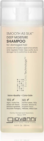Giovanni Smooth As Silk Deep Moisture Shampoos Reconstruction/Nourishment & Hydration for Damaged Hair 250ml