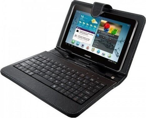 4world Husă Protectoare Cu Tastatură Pentru Tabletă 7-10 Flip Cover Engleză SUA Neagră