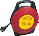 Eurolamp Closed Type Extension Reel Cord 3 x 1.5mm²/15m Red