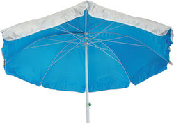 Summer Club Bali 240cm Umbrelă de Plajă cu Diametru de 2.4m Albastru