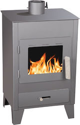 Syrios Rizes Stahl Holzofen 7.6kW Grau