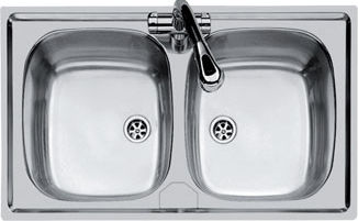 Foster S1000 Drop-In Sink Inox Satin W86xD50cm Silver