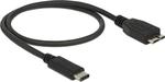 DeLock Regular USB 3.1 Cable USB-C male - micro USB-B male Μαύρο 0.5m (83676)