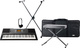 Yamaha Keyboard PSR-A350 with 61 Dynamic Keys with Stand, Headphones and Stool Black