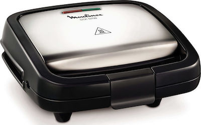 Moulinex Croc Time Sandwich Maker for for 2 Sandwiches Sandwiches 700W Inox